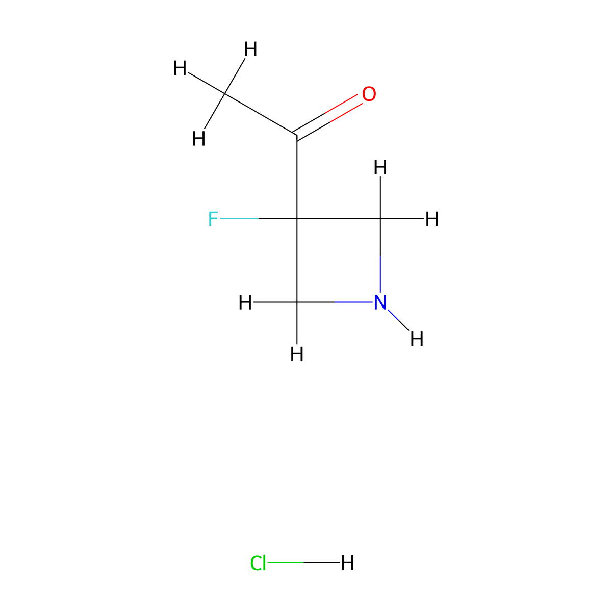1-(3-Fluoroazetidin-3-yl)ethanone;hydrochloride molecular structure, CAS 2231674-02-3