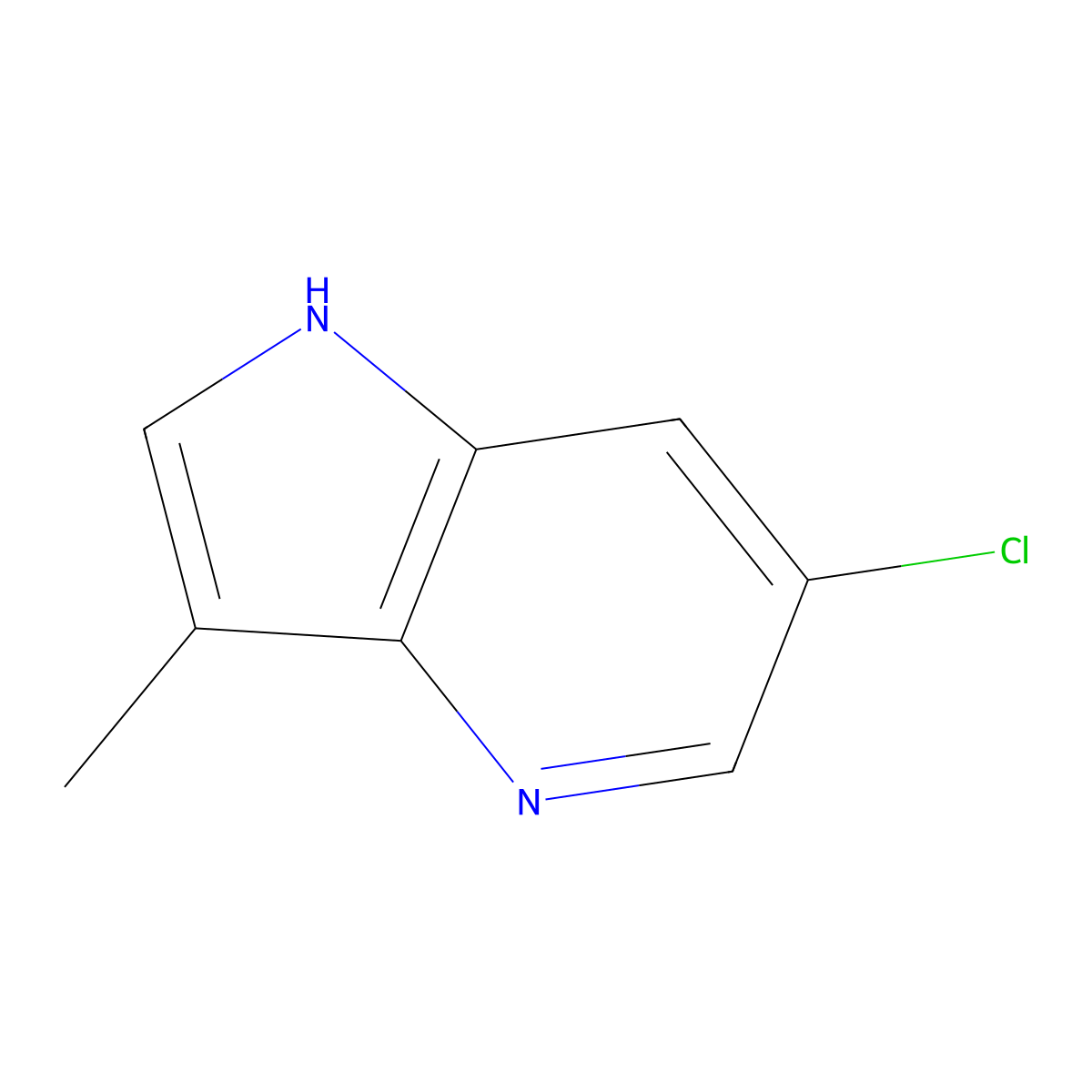 6-chloro-3-methyl-1H-pyrrolo[3,2-b]pyridine molecular structure, CAS 2231674-04-5