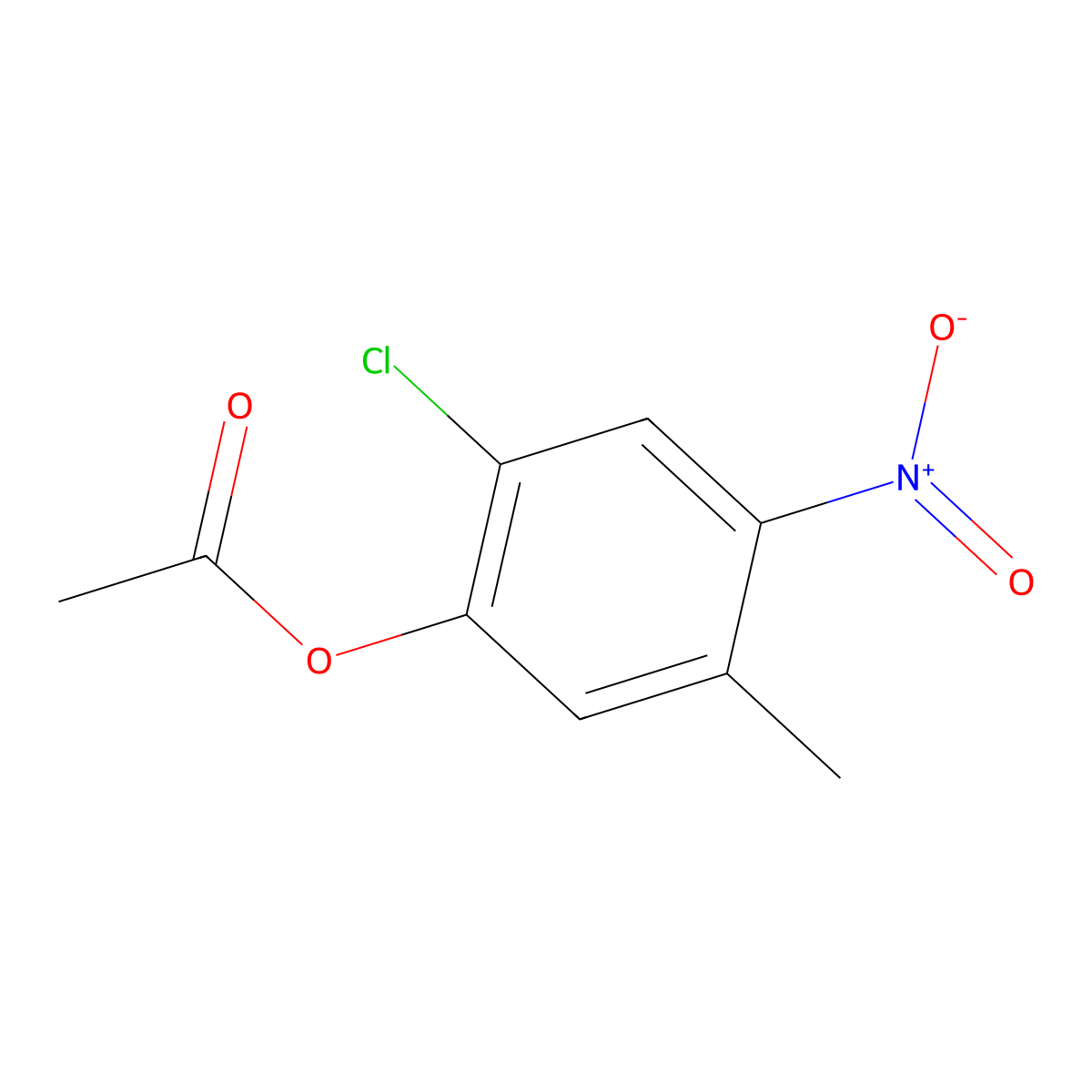 (2-Chloro-5-methyl-4-nitro-phenyl) acetate molecular structure, CAS 2231674-06-7