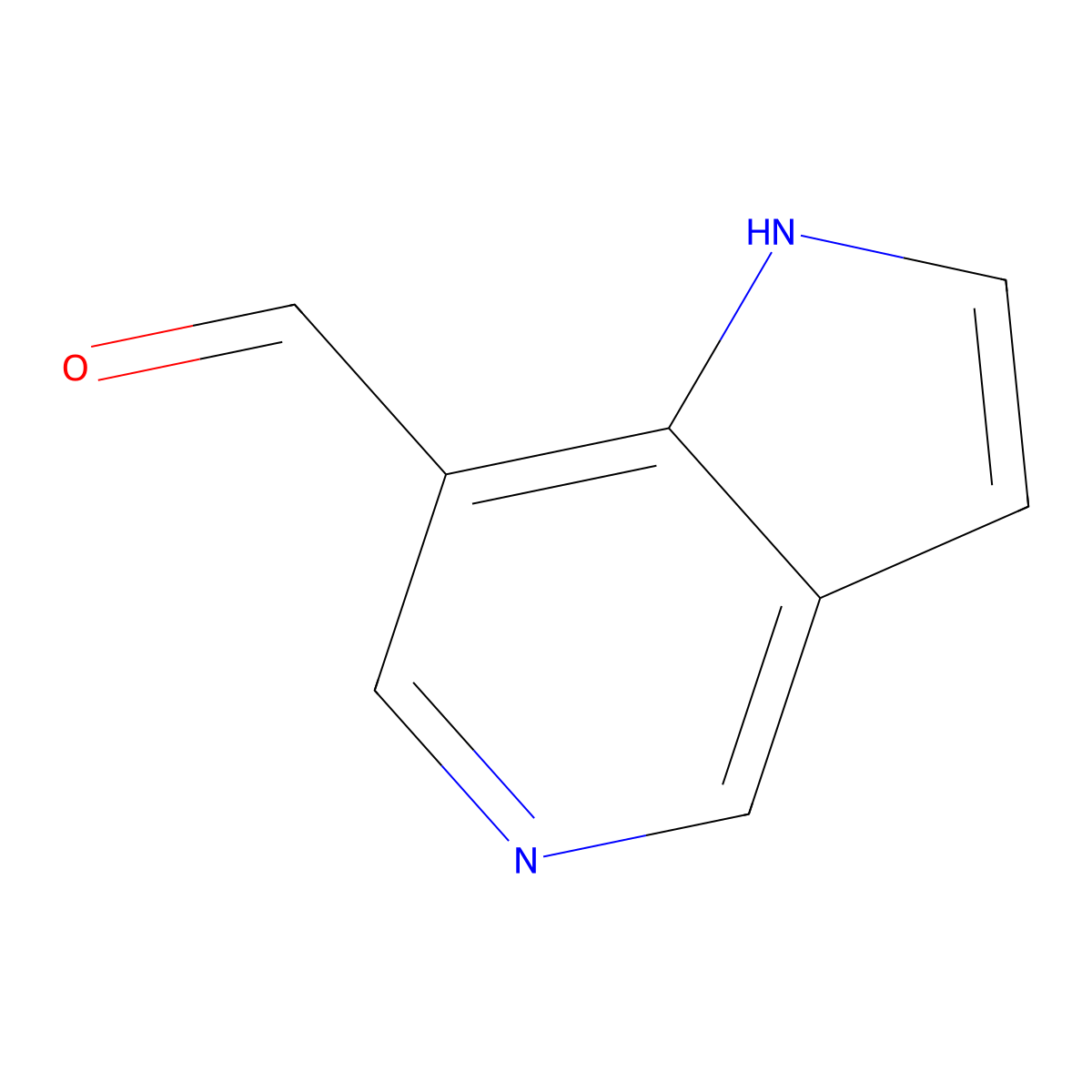 1H-pyrrolo[3,2-c]pyridine-7-carbaldehyde molecular structure, CAS 2231674-08-9