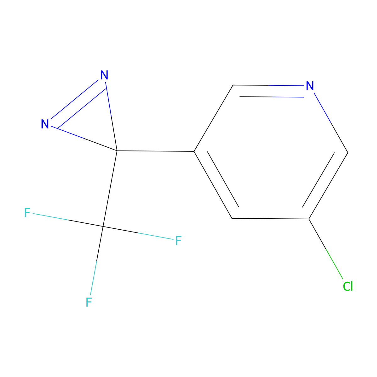 3-chloro-5-(3-(trifluoromethyl)-3H-diazirin-3-yl)pyridine molecular structure, CAS 2231674-10-3