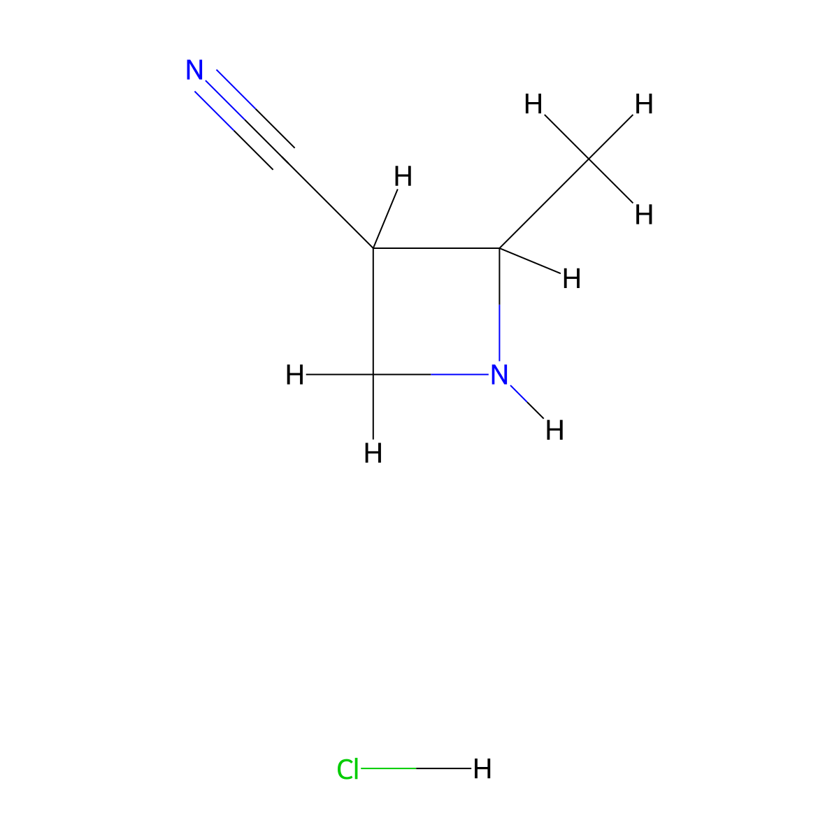 2-Methylazetidine-3-carbonitrile hydrochloride molecular structure, CAS 2231674-13-6