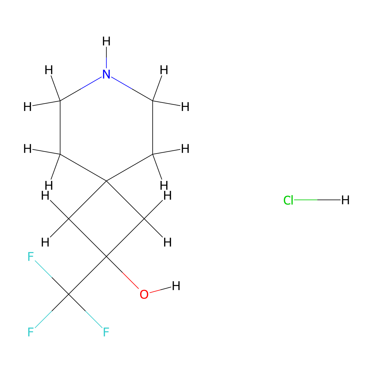 2-(Trifluoromethyl)-7-azaspiro(3.5)nonan-2-ol hydrochloride molecular structure, CAS 2231674-25-0