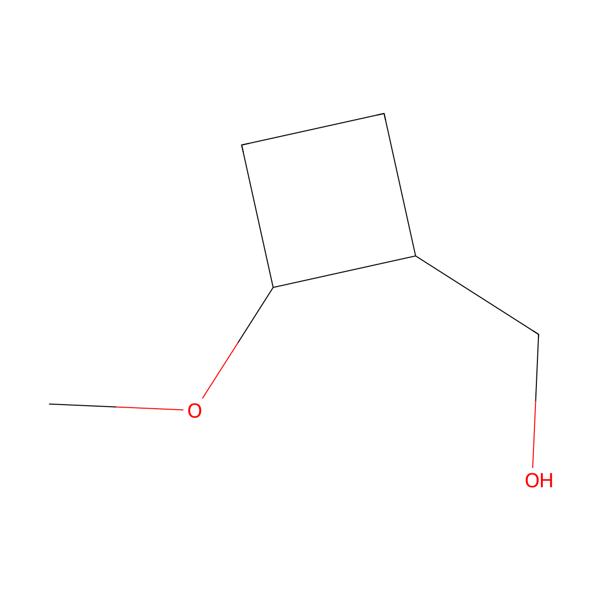 (2-Methoxycyclobutyl)methanol molecular structure, CAS 2231674-34-1
