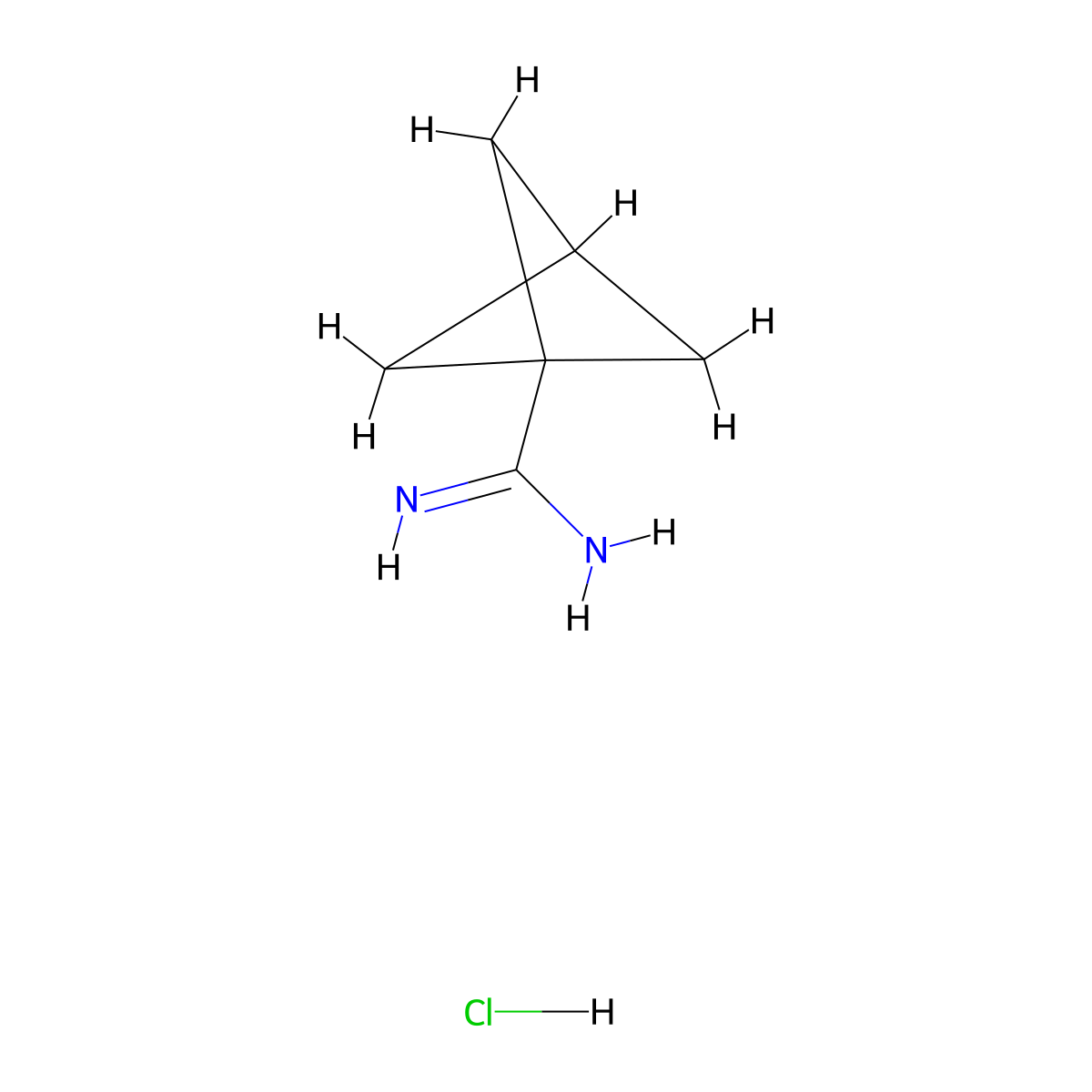 Bicyclo[1.1.1]pentane-1-carboxamidine;hydrochloride molecular structure, CAS 2231674-40-9