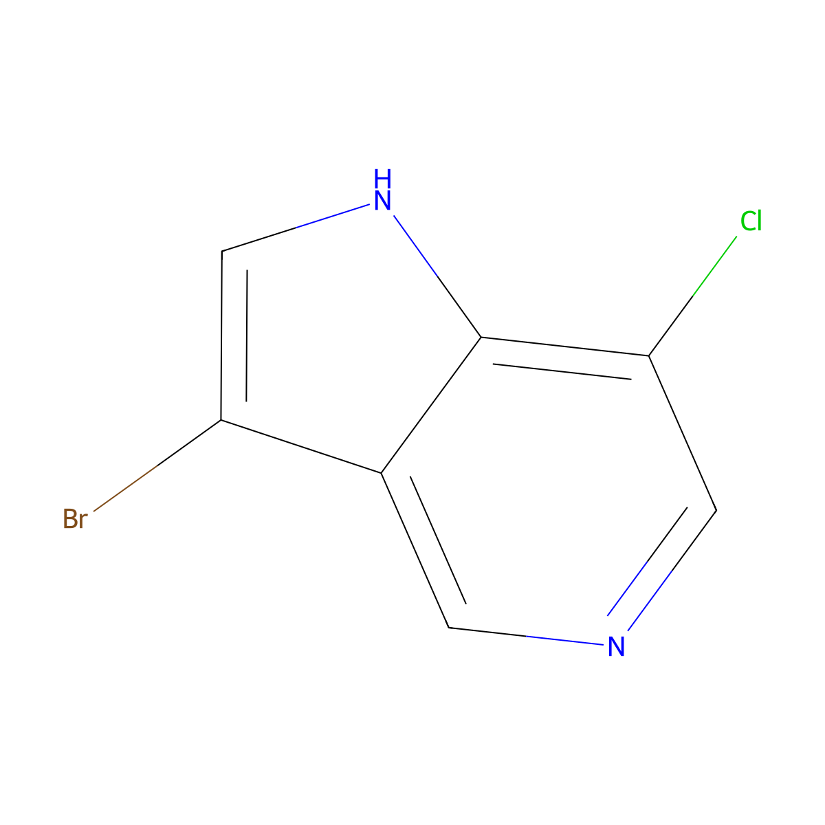 3-Bromo-7-chloro-1H-pyrrolo[3,2-c]pyridine molecular structure, CAS 2231674-49-8