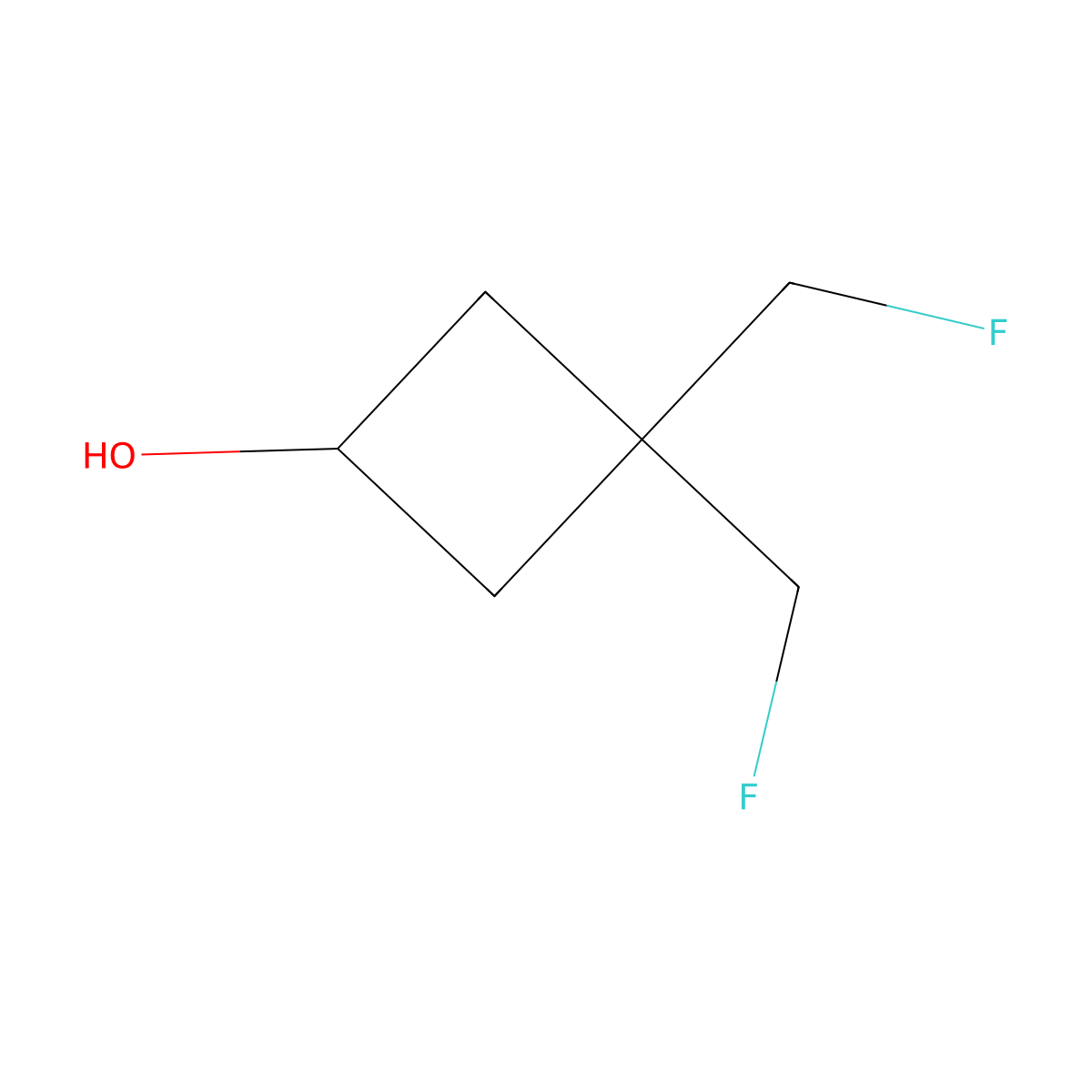 3,3-Bis(fluoromethyl)cyclobutanol molecular structure, CAS 2231674-52-3
