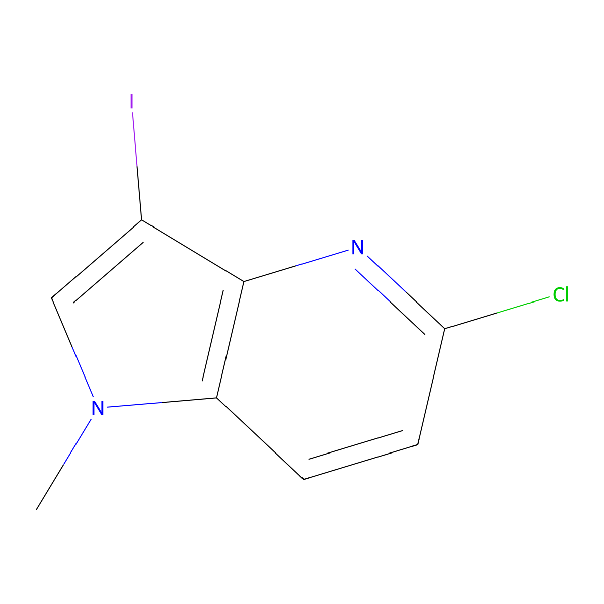 5-Chloro-3-iodo-1-methyl-pyrrolo[3,2-b]pyridine molecular structure, CAS 2231674-59-0