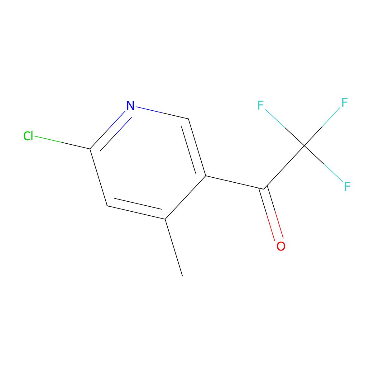 1-(6-Chloro-4-methylpyridin-3-yl)-2,2,2-trifluoroethanone molecular structure, CAS 2231674-66-9