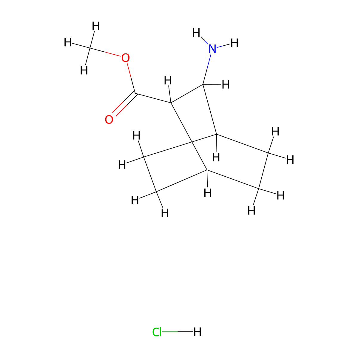 Methyl 3-aminobicyclo[2.2.2]octane-2-carboxylate hydrochloride molecular structure, CAS 2231674-80-7