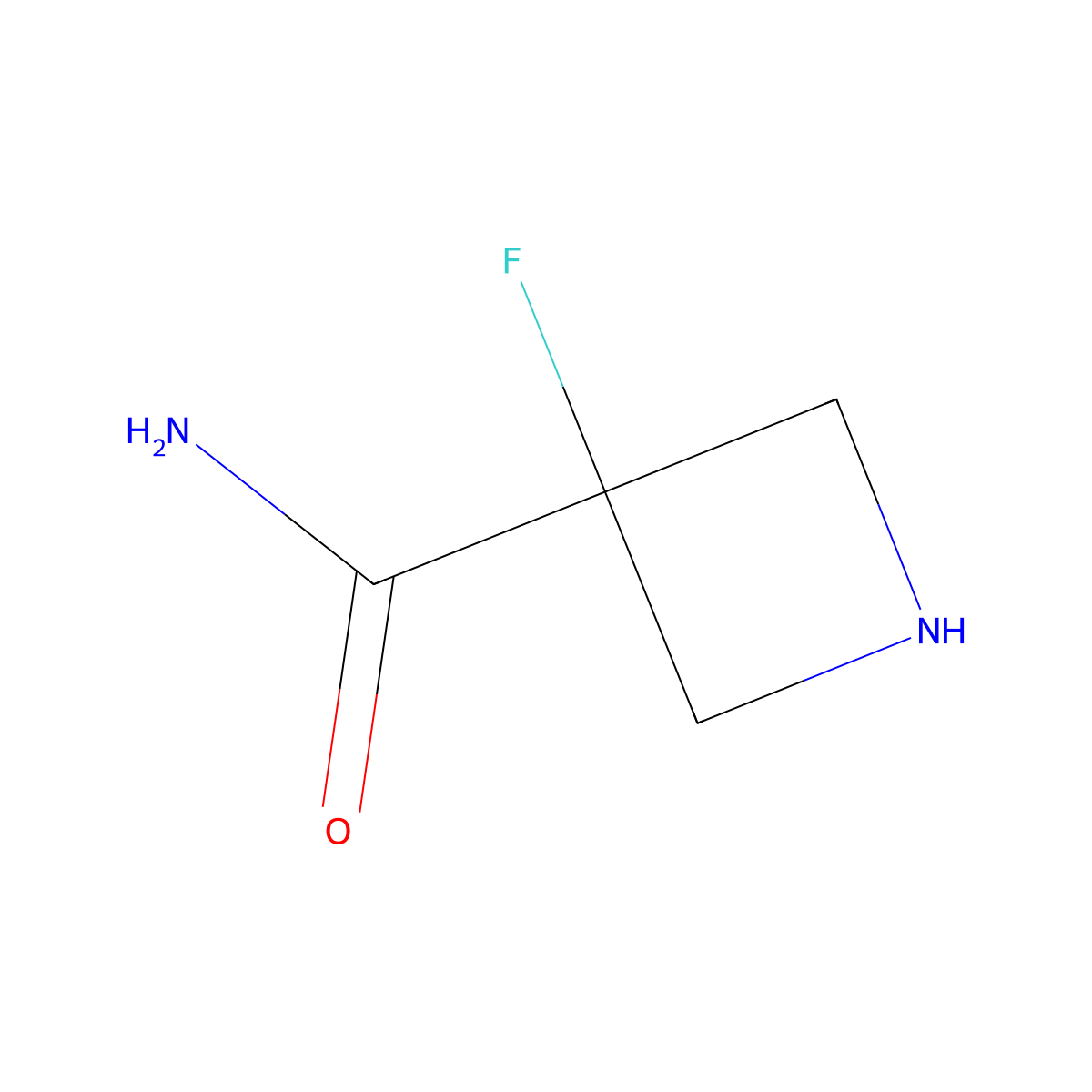 3-Fluoroazetidine-3-carboxamide molecular structure, CAS 2231674-85-2