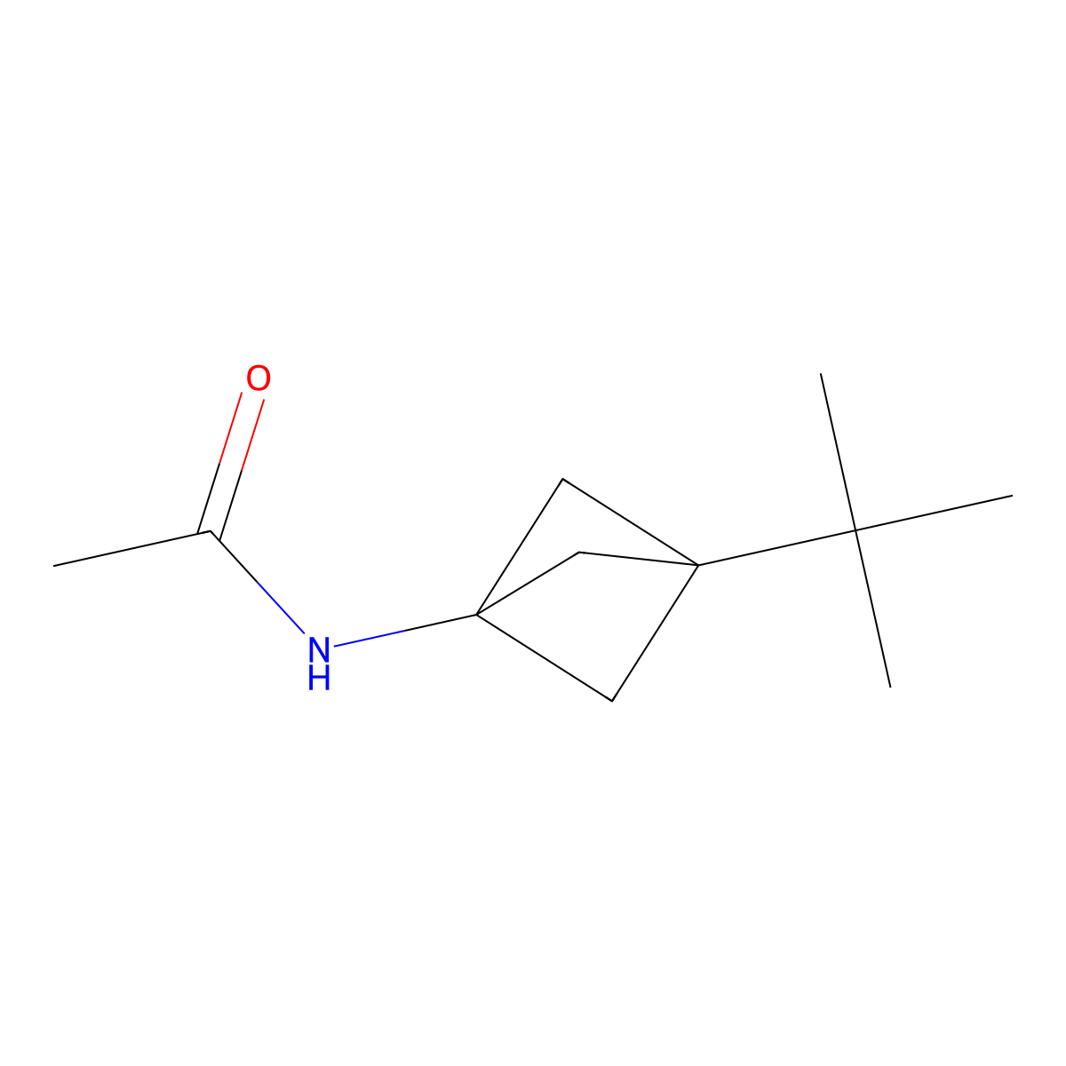 N-(3-tert-butyl-1-bicyclo[1.1.1]pentanyl)acetamide molecular structure, CAS 2231675-02-6