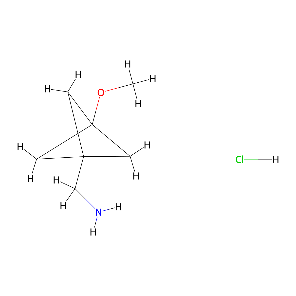 {3-Methoxybicyclo[1.1.1]pentan-1-yl}methanamine hydrochloride molecular structure, CAS 2231675-05-9