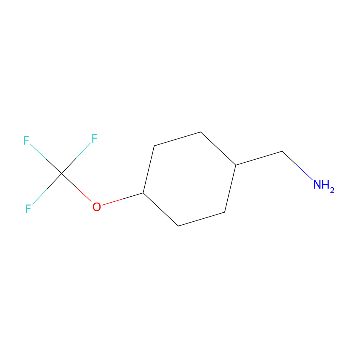 [4-(Trifluoromethoxy)cyclohexyl]methanamine molecular structure, CAS 2231675-28-6