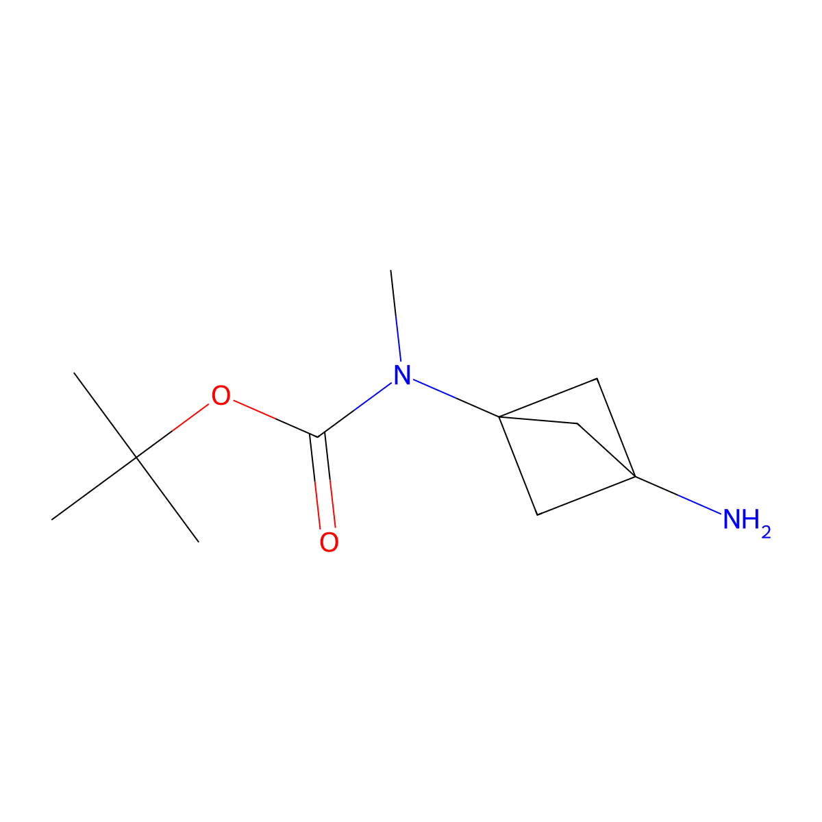 tert-butyl N-{3-aminobicyclo[1.1.1]pentan-1-yl}-N-methylcarbamate molecular structure, CAS 2231675-29-7