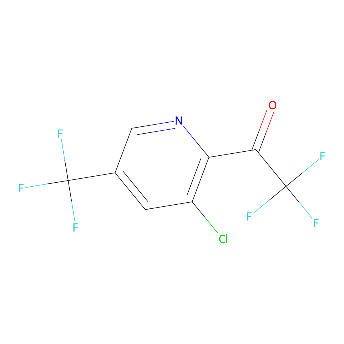 1-(3-Chloro-5-(trifluoromethyl)pyridin-2-yl)-2,2,2-trifluoroethanone molecular structure, CAS 2231675-30-0
