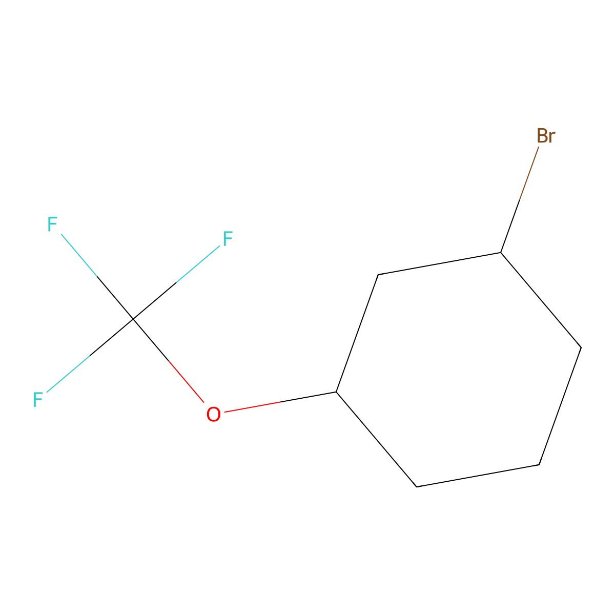 1-Bromo-3-(trifluoromethoxy)cyclohexane molecular structure, CAS 2231675-48-0