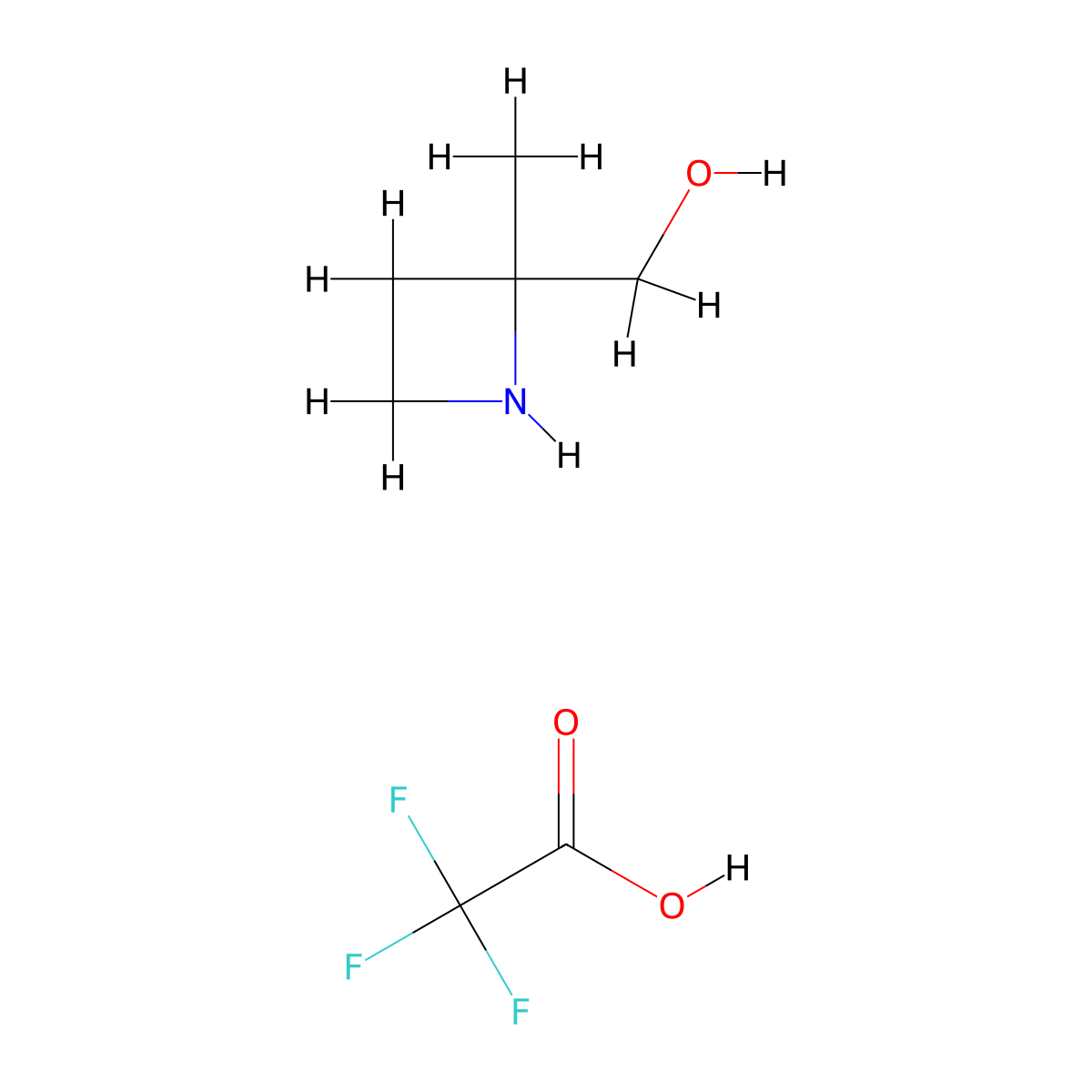 (2-Methylazetidin-2-yl)methanol; trifluoroacetic acid molecular structure, CAS 2231675-59-3