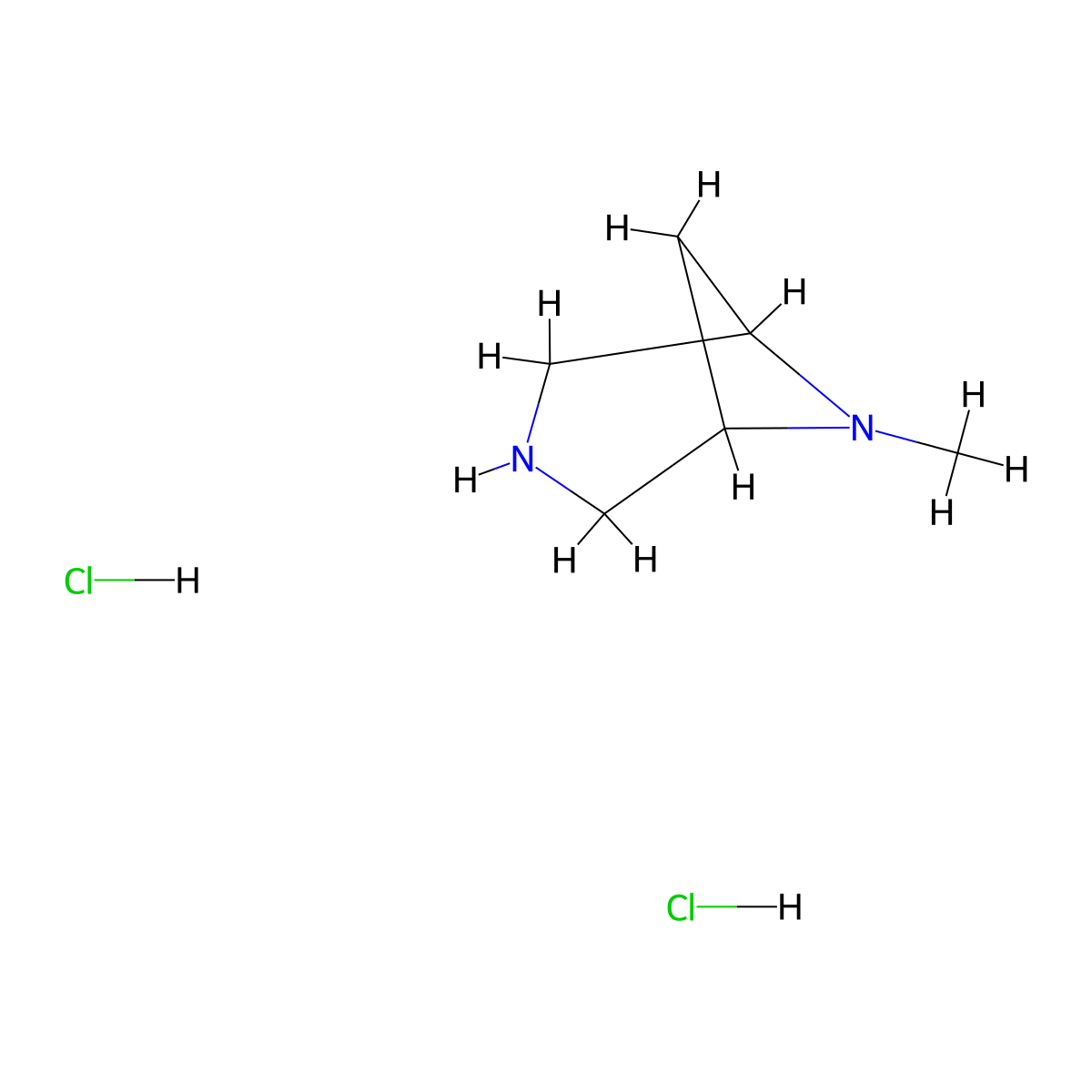 6-Methyl-3,6-diazabicyclo(3.1.1)heptane dihydrochloride molecular structure, CAS 2231676-00-7