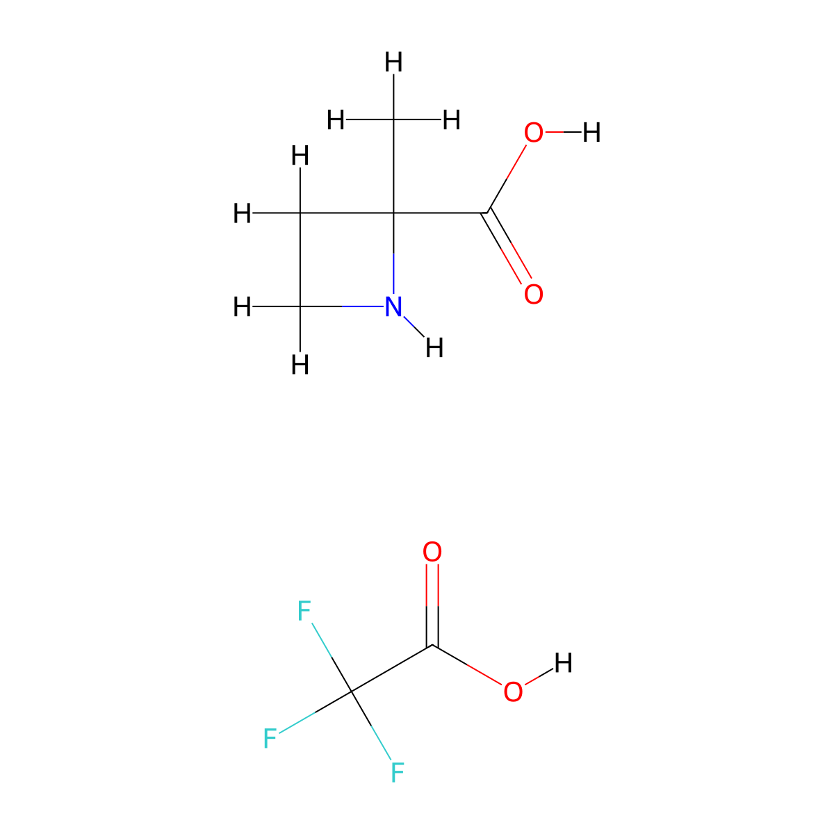 2-Methylazetidine-2-carboxylic acid; trifluoroacetic acid molecular structure, CAS 2231676-08-5