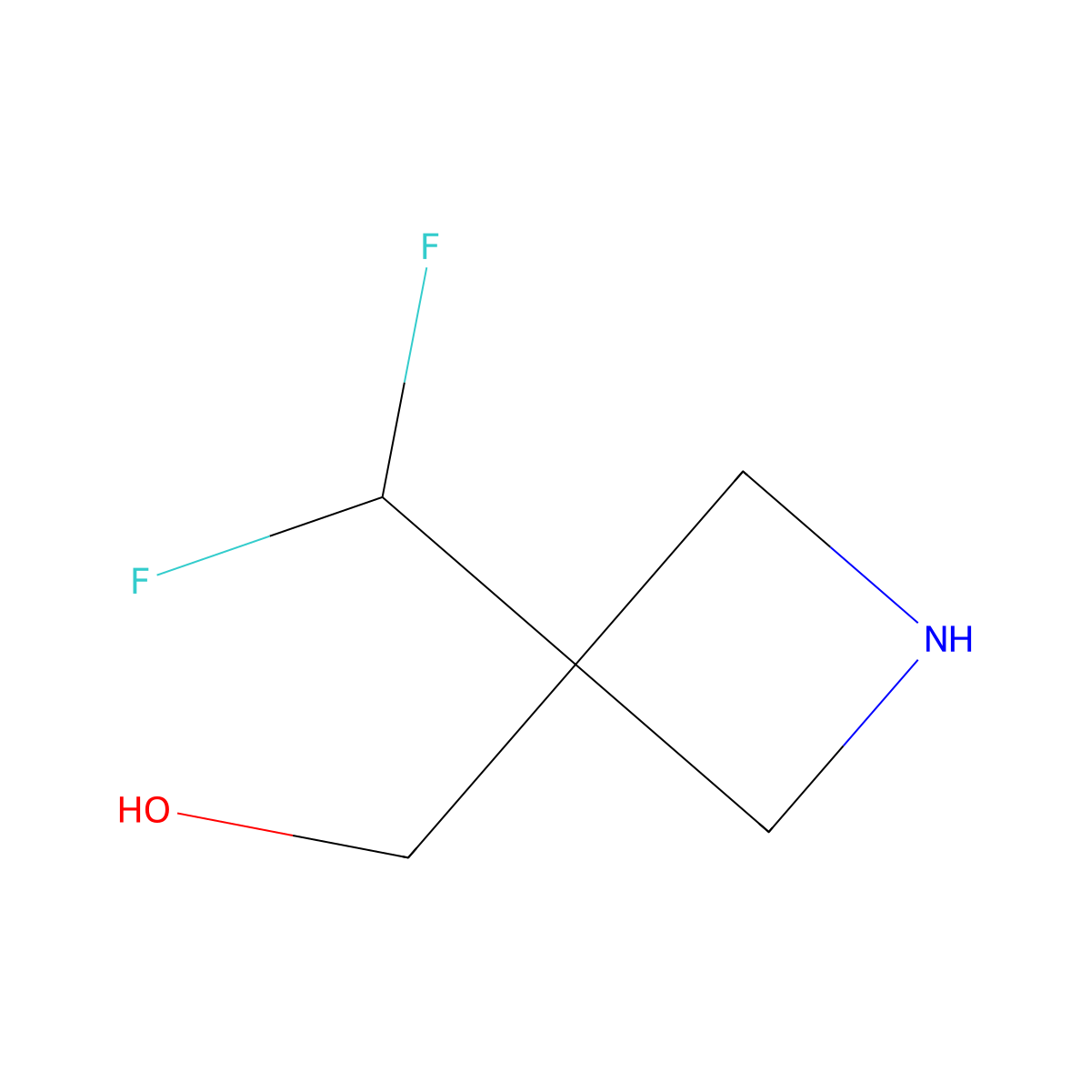 (3-(Difluoromethyl)azetidin-3-yl)methanol molecular structure, CAS 2231676-14-3