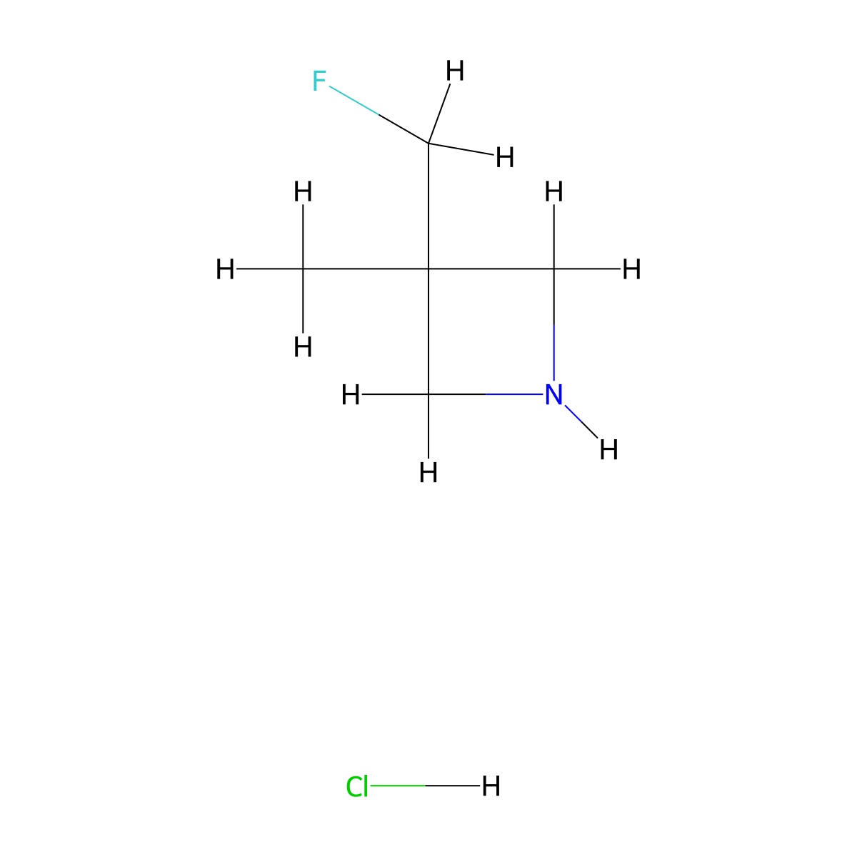 3-(Fluoromethyl)-3-methylazetidine hydrochloride molecular structure, CAS 2231676-18-7
