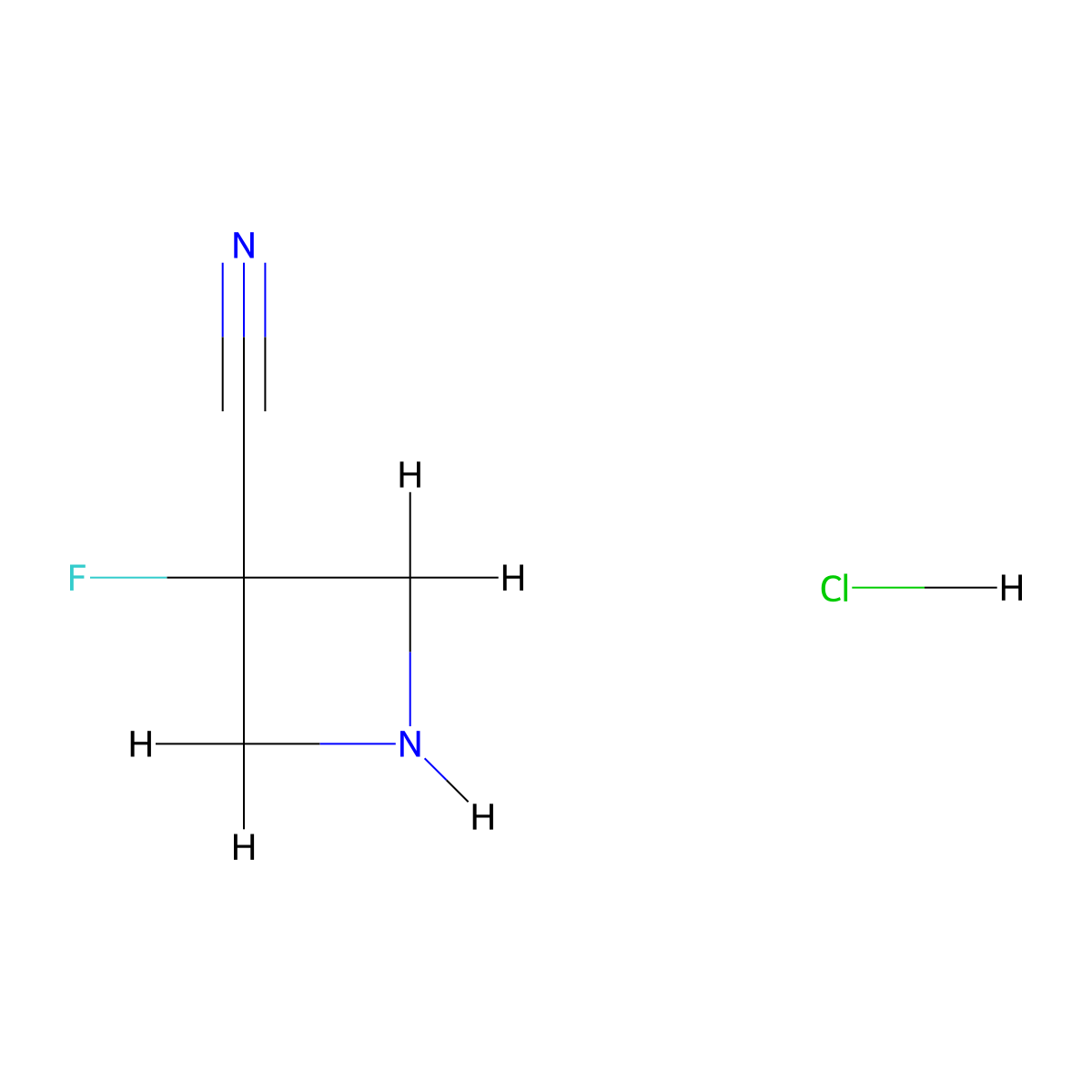 3-Fluoroazetidine-3-carbonitrile hydrochloride molecular structure, CAS 2231676-20-1
