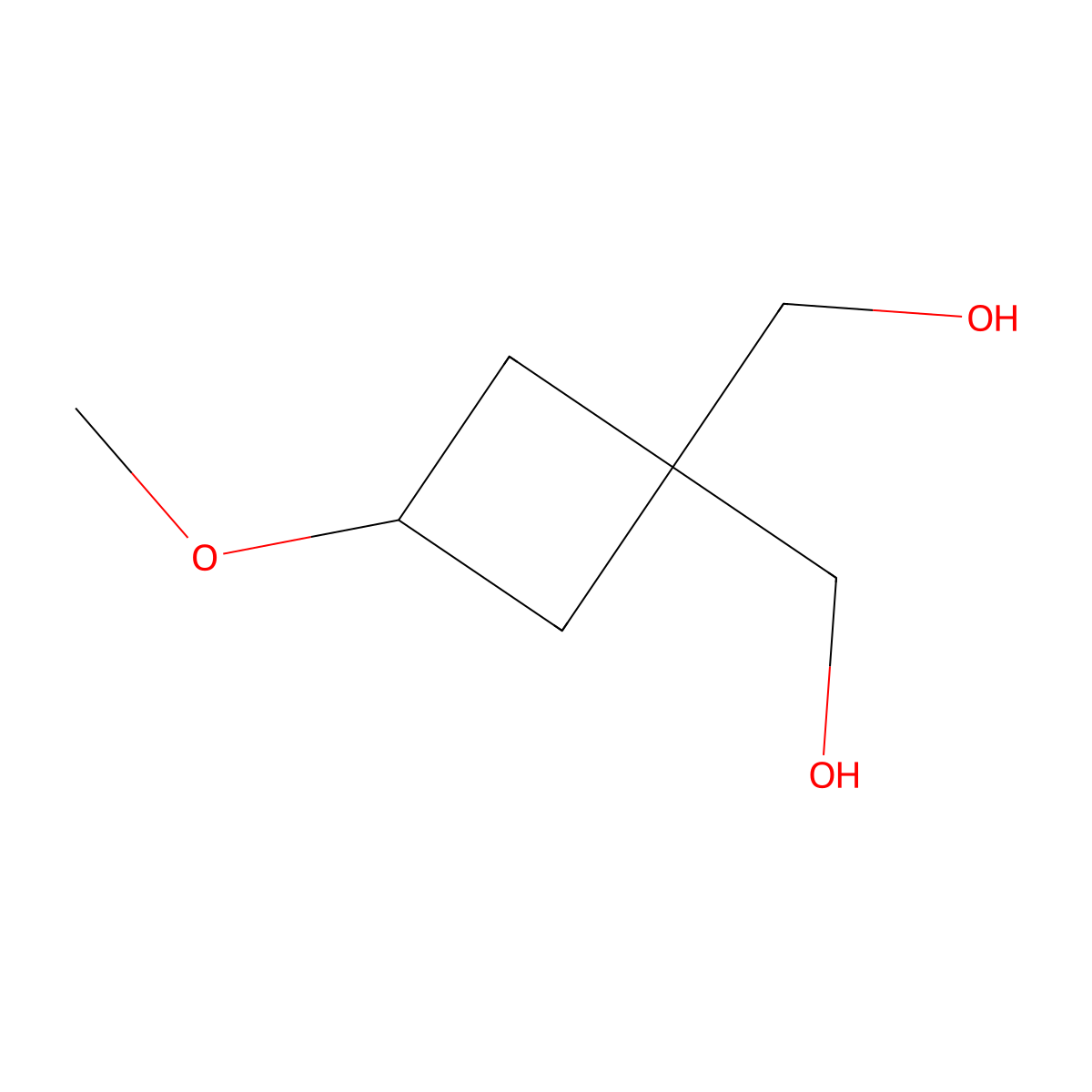 (3-Methoxycyclobutane-1,1-diyl)dimethanol molecular structure, CAS 2231676-50-7