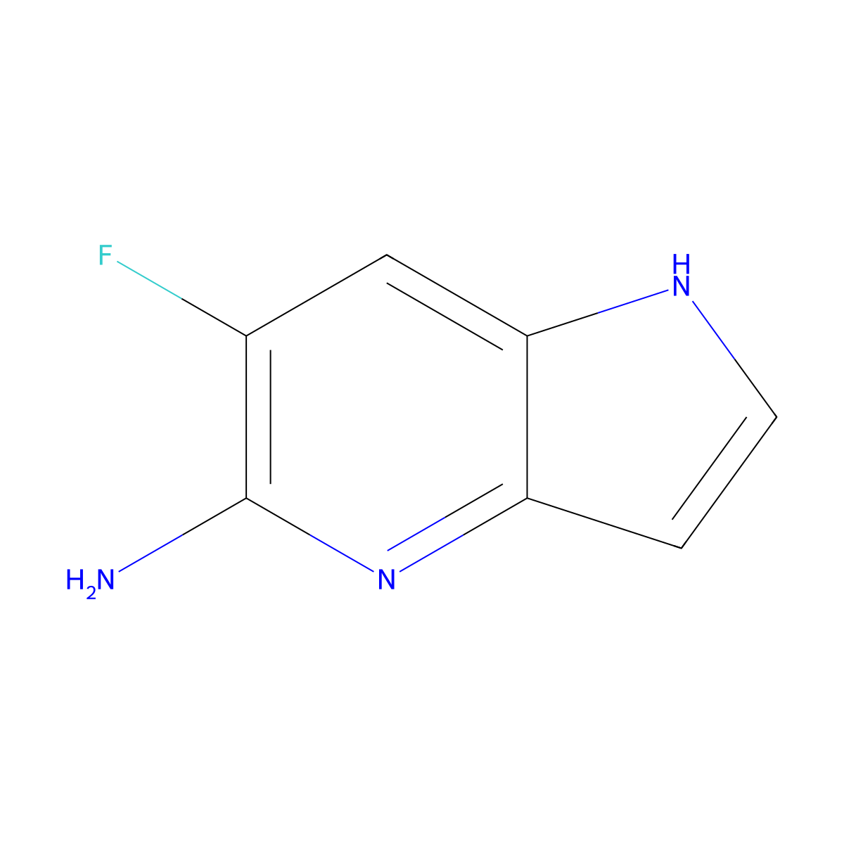 6-fluoro-1H-pyrrolo[3,2-b]pyridin-5-amine molecular structure, CAS 2231676-58-5