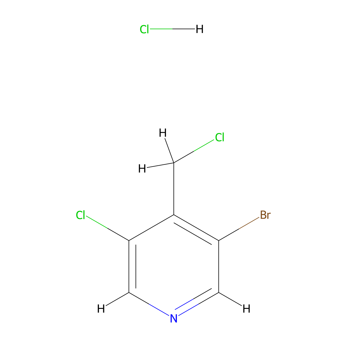 3-Bromo-5-chloro-4-(chloromethyl)pyridine hydrochloride molecular structure, CAS 2231676-65-4