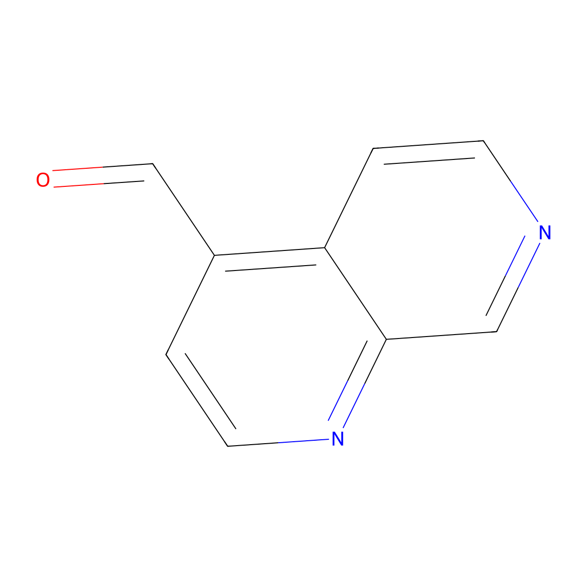 1,7-Naphthyridine-4-carbaldehyde molecular structure, CAS 2231676-79-0