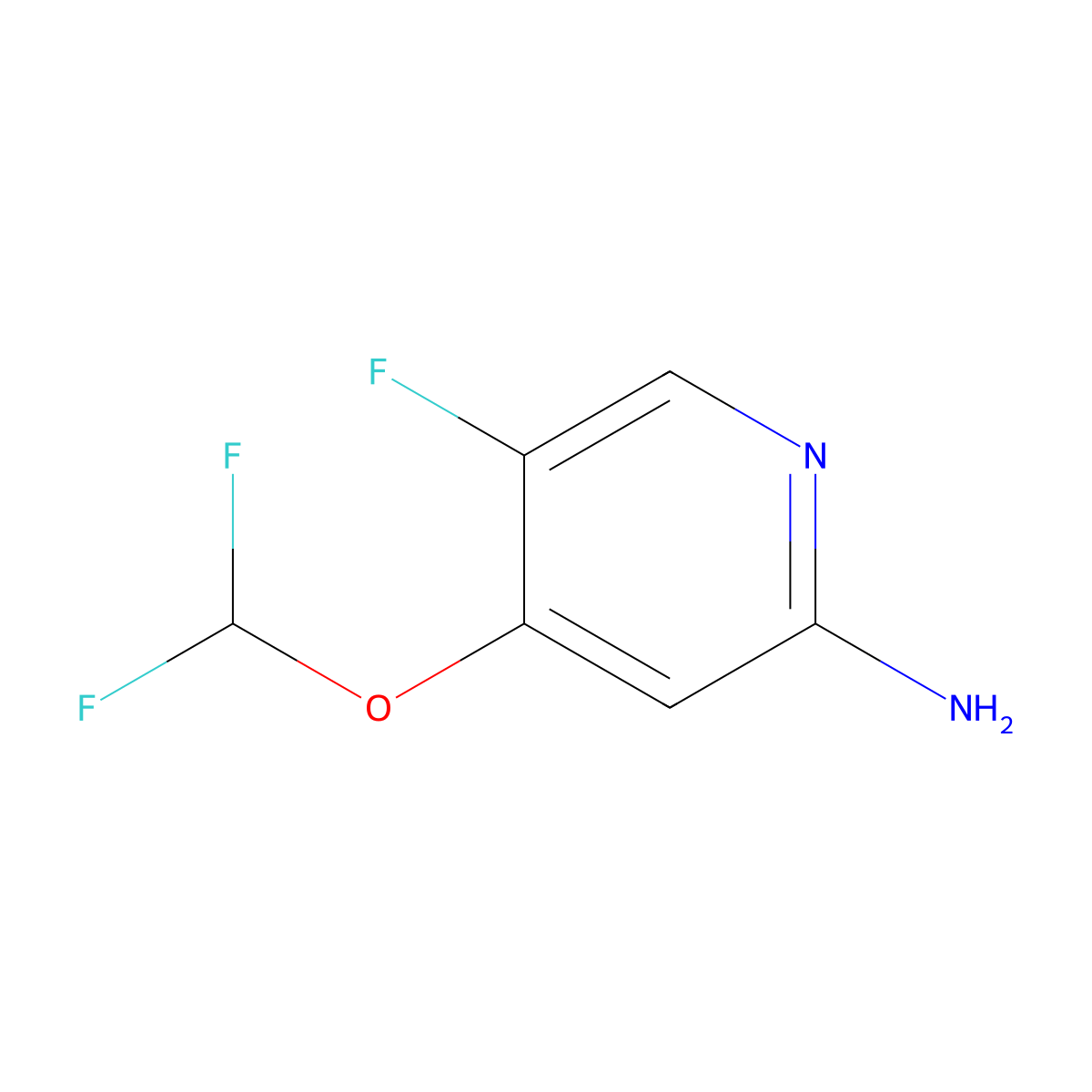 4-(Difluoromethoxy)-5-fluoropyridin-2-amine molecular structure, CAS 2231676-95-0