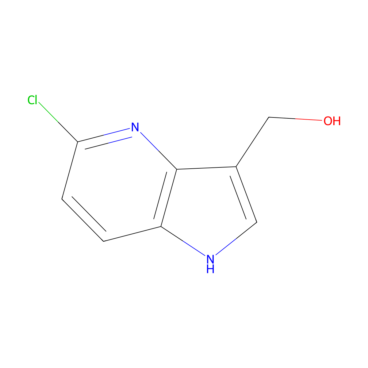 (5-Chloro-1H-pyrrolo[3,2-b]pyridin-3-yl)methanol molecular structure, CAS 2231676-99-4