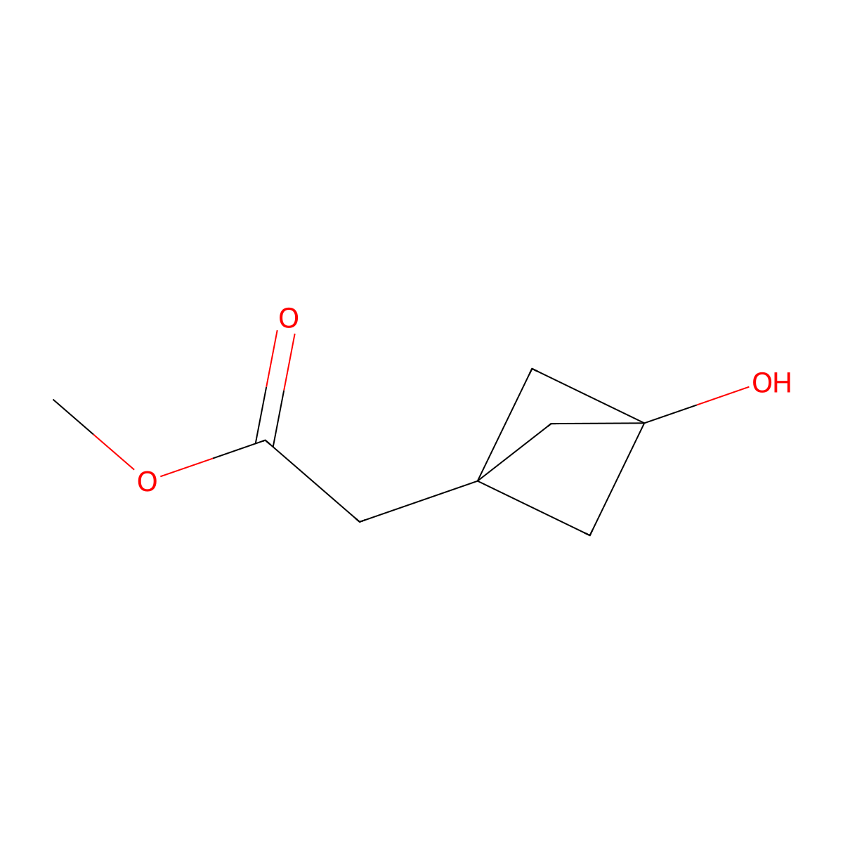 Methyl 2-(3-hydroxy-1-bicyclo[1.1.1]pentanyl)acetate molecular structure, CAS 2231677-02-2