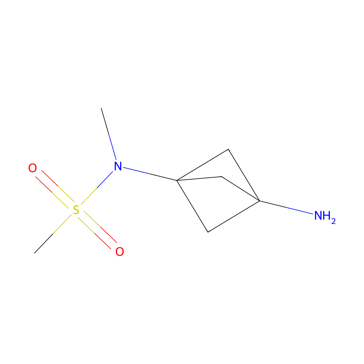 N-{3-aminobicyclo[1.1.1]pentan-1-yl}-N-methylmethanesulfonamide molecular structure, CAS 2231677-17-9