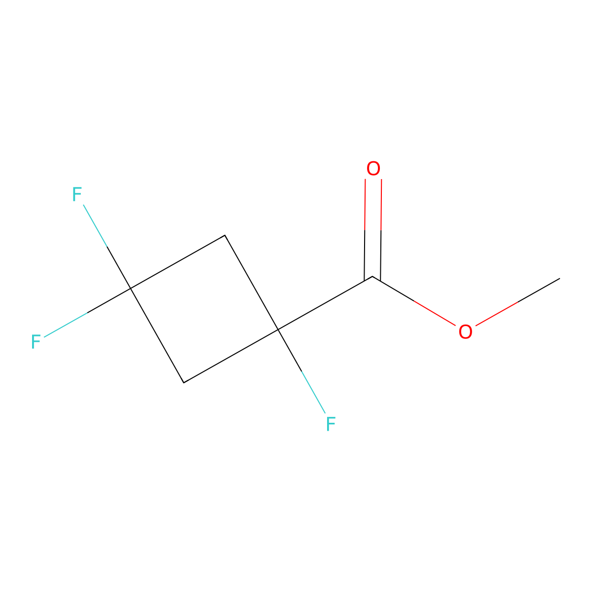 Methyl 1,3,3-trifluorocyclobutanecarboxylate molecular structure, CAS 2231677-18-0