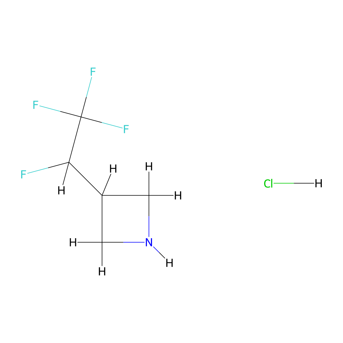 3-(1,2,2,2-Tetrafluoroethyl)azetidine hydrochloride molecular structure, CAS 2231677-19-1