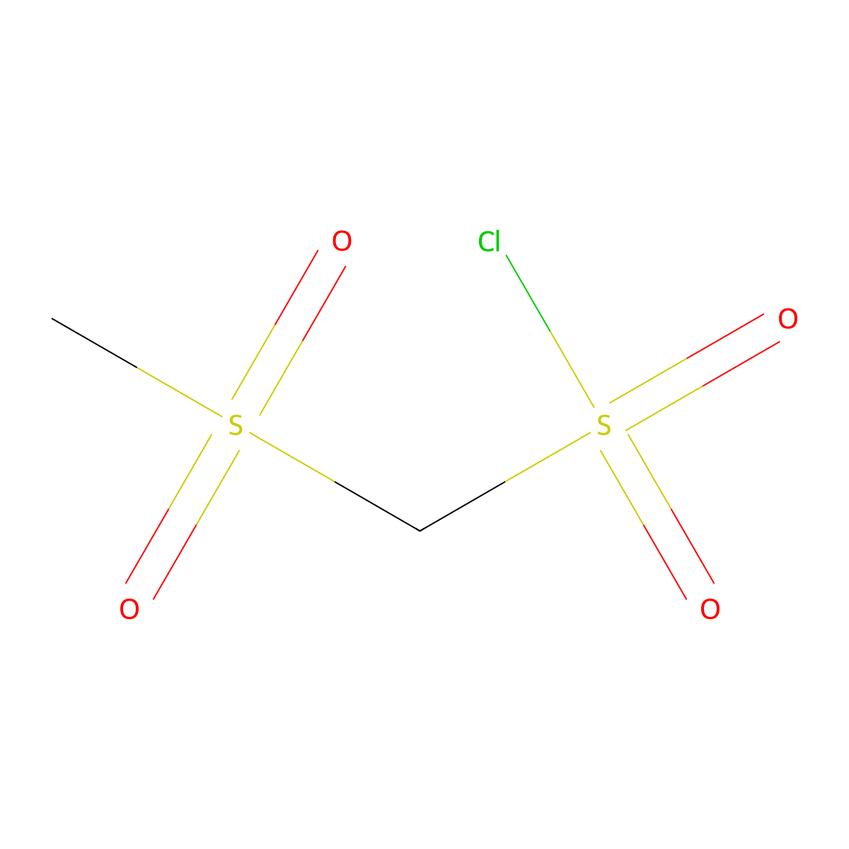 Methanesulfonylmethanesulfonyl chloride molecular structure, CAS 22317-89-1