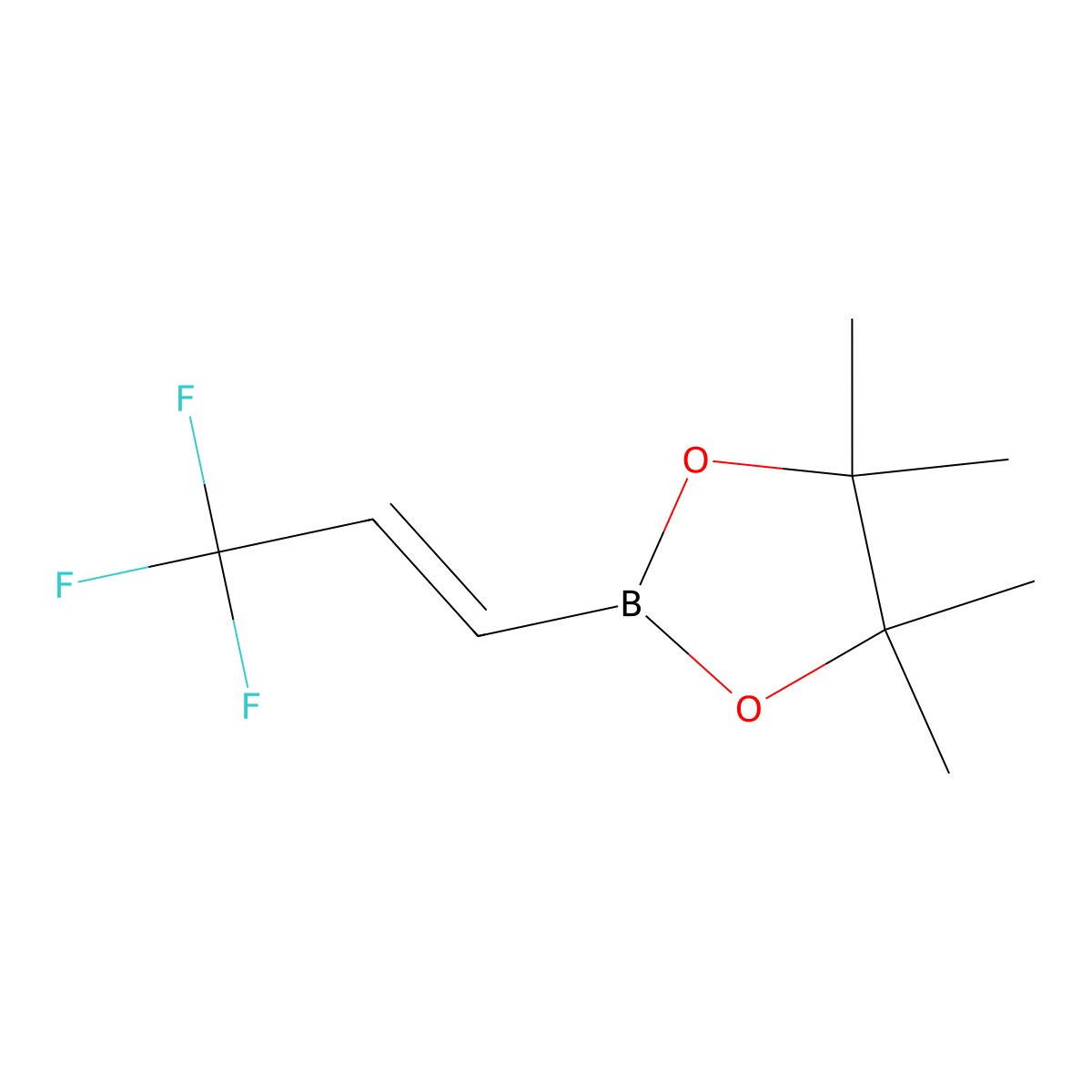 4,4,5,5-Tetramethyl-2-(3,3,3-trifluoroprop-1-en-1-yl)-1,3,2-dioxaborolane molecular structure, CAS 2231743-77-2