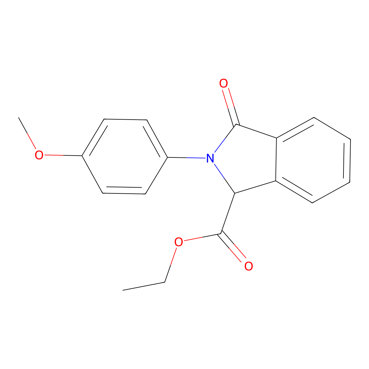 Ethyl 2-(4-methoxyphenyl)-3-oxoisoindoline-1-carboxylate molecular structure, CAS 2231767-34-1
