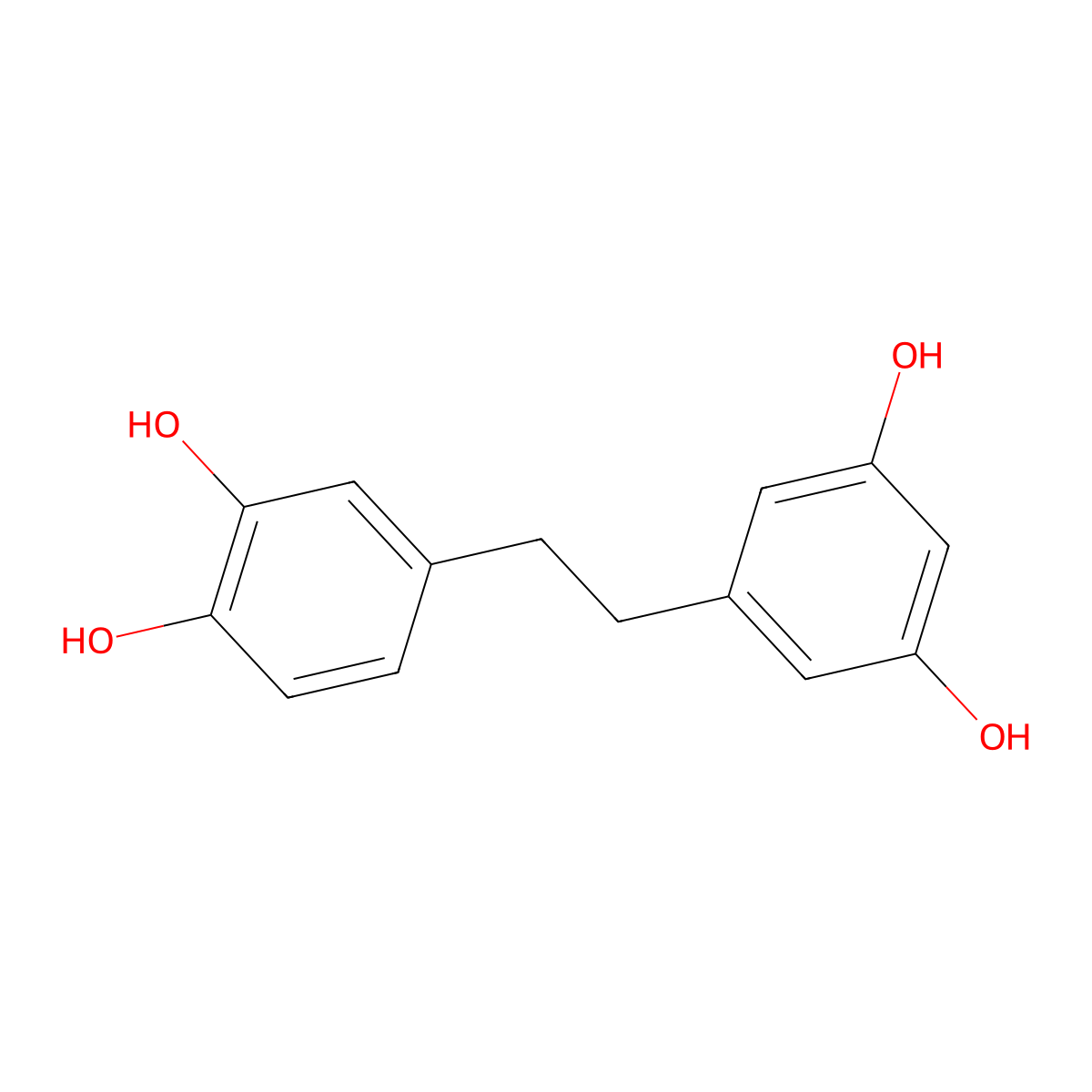 Dihydropiceatannol molecular structure, CAS 22318-80-5