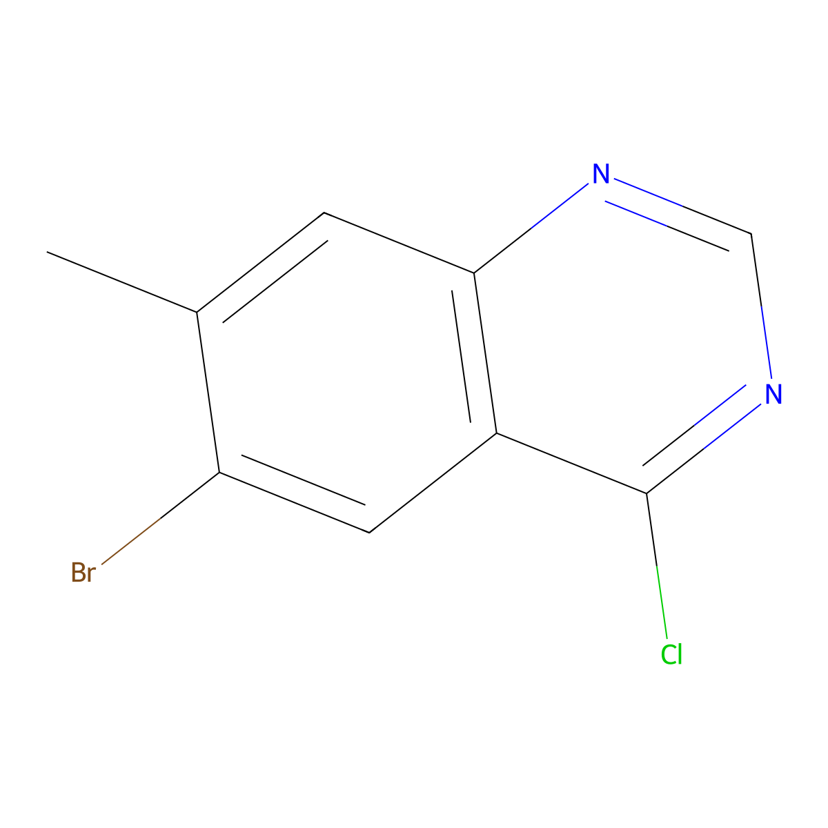 6-Bromo-4-chloro-7-methylquinazoline molecular structure, CAS 2231809-34-8