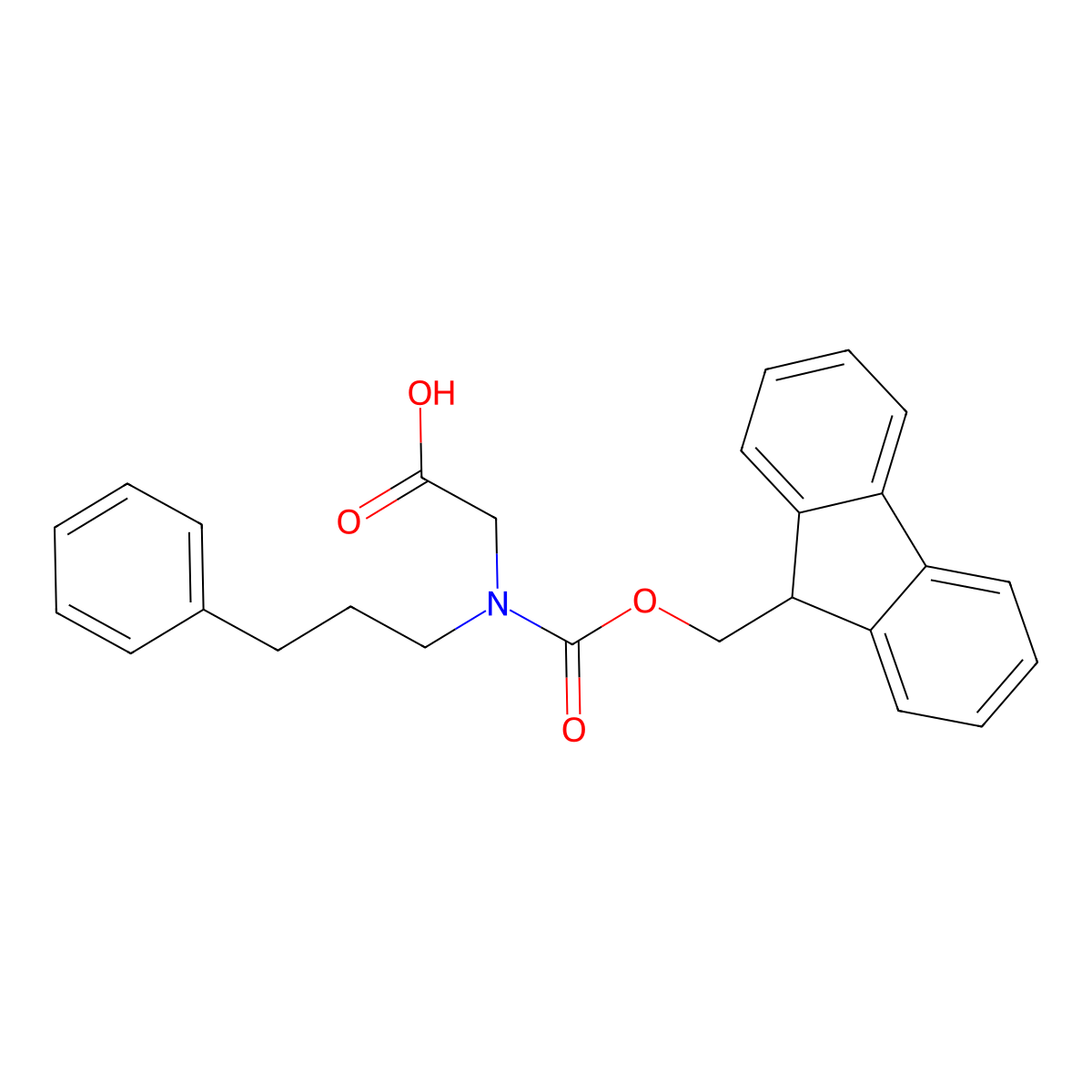 N-Fmoc-N-(3-phenylpropyl)glycine molecular structure, CAS 2231812-73-8