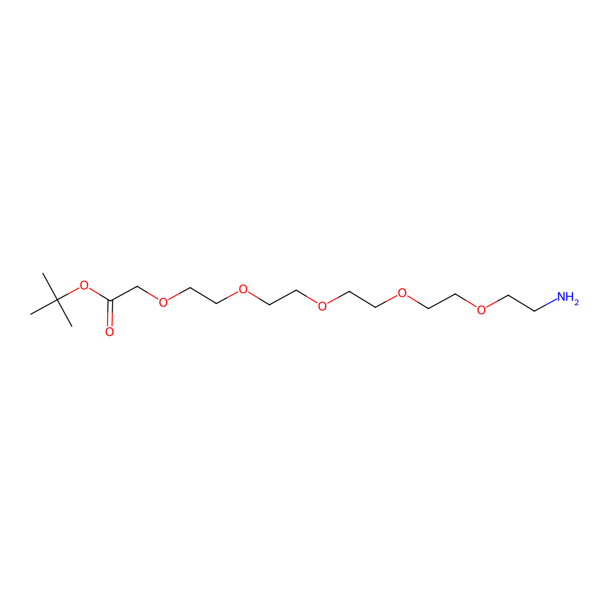 NH2-PEG5-C1-Boc molecular structure, CAS 2231845-67-1