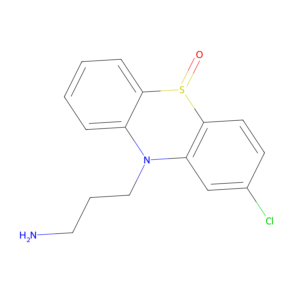 2-Chloro-10H-phenothiazine-10-propanamine 5-oxide molecular structure, CAS 2232-49-7