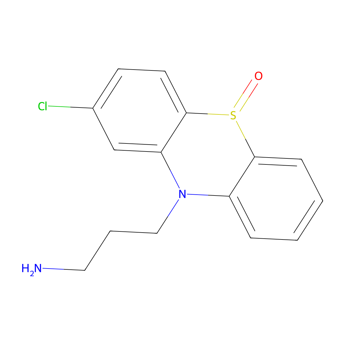 2-Chloro-10H-phenothiazine-10-propanamine 5-oxide molecular structure, CAS 2232-49-7