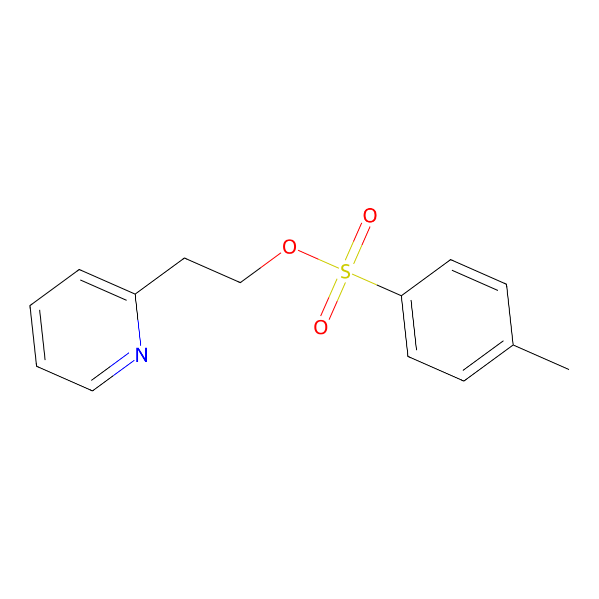 2-(Pyridin-2-yl)ethyl 4-methylbenzene-1-sulfonate molecular structure, CAS 22320-32-7