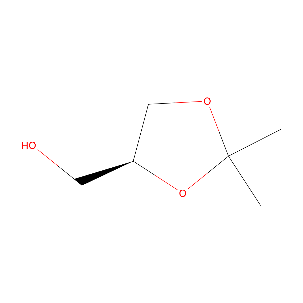 (+)-Solketal molecular structure, CAS 22323-82-6
