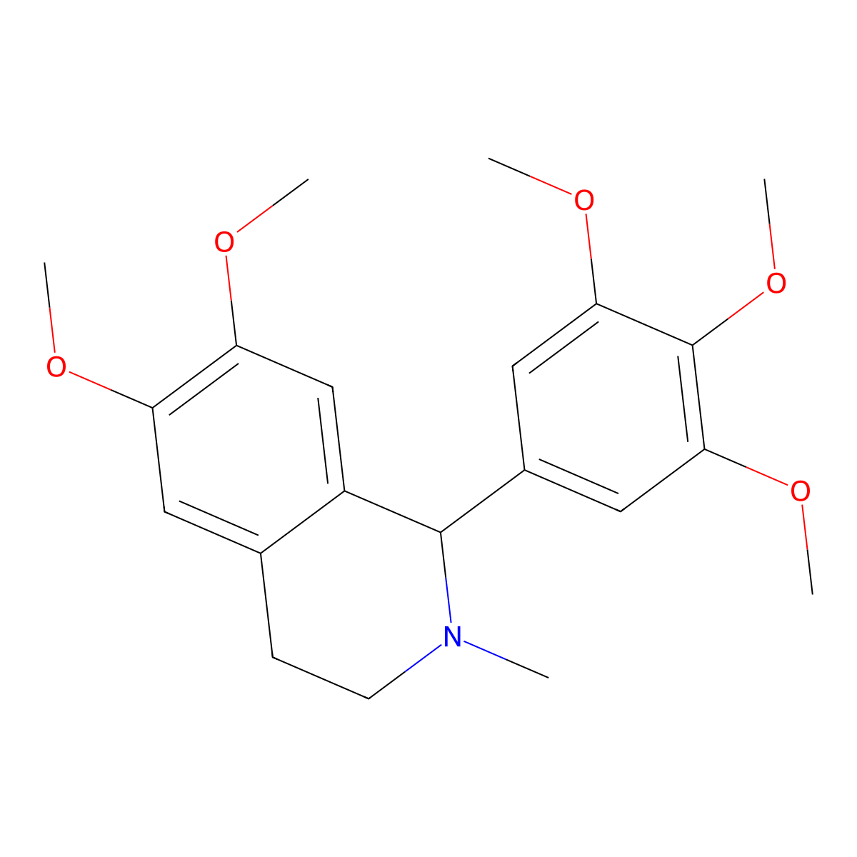 6,7-dimethoxy-2-methyl-1-(3,4,5-trimethoxyphenyl)-3,4-dihydro-1H-isoquinoline molecular structure, CAS 22324-83-0