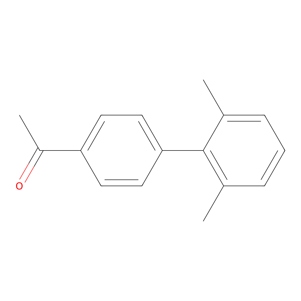 1-{2',6'-Dimethyl-[1,1'-biphenyl]-4-yl}ethan-1-one molecular structure, CAS 223248-27-9